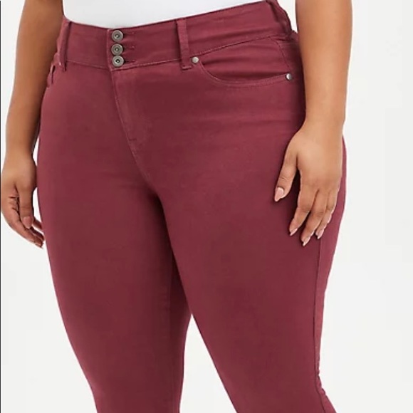 TORRID JEGGING - SUPER SOFT DARK RED - Picture 1 of 6